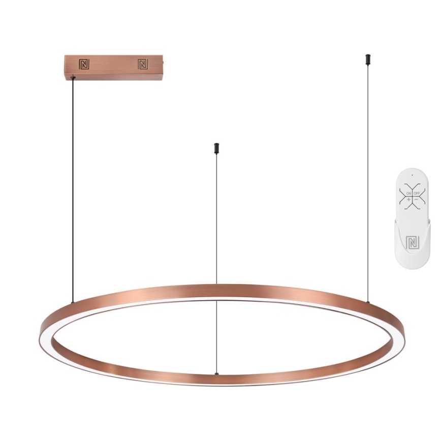 Immax NEO 07327L - LED dæmpbar pendel på wire FINO LED/55W/230V 80 cm Tuya rosaguld + fjernbetjening