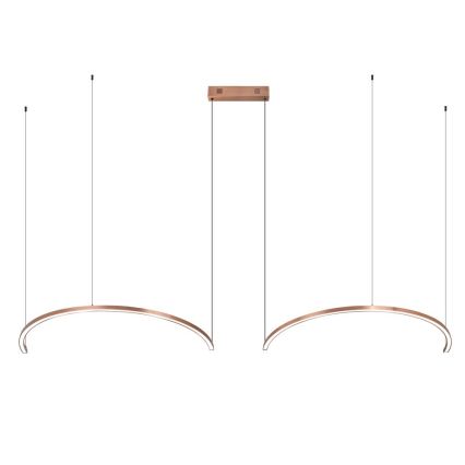 Immax NEO 07328L - LED dæmpbar loftlampe med wireophæng FINO LED/72W/230V 120 cm roseguld Tuya + fjernbetjening