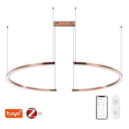 Immax NEO 07328L - Dæmpbar LED-pendel på kabel FINO LED/72W/230V 120 cm Tuya roseguld + fjernbetjening