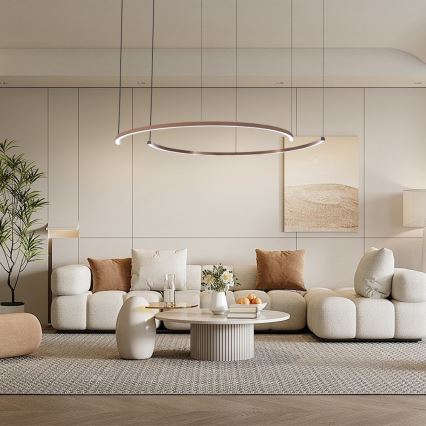 Immax NEO 07328L - Dæmpbar LED-pendel på kabel FINO LED/72W/230V 120 cm Tuya roseguld + fjernbetjening
