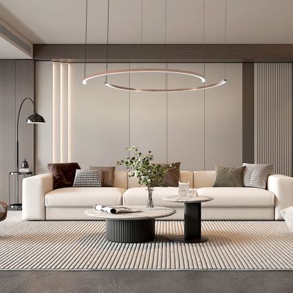 Immax NEO 07328L - Dæmpbar LED-pendel på kabel FINO LED/72W/230V 120 cm Tuya roseguld + fjernbetjening