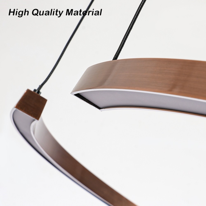 Immax NEO 07328L - Dæmpbar LED-pendel på kabel FINO LED/72W/230V 120 cm Tuya roseguld + fjernbetjening