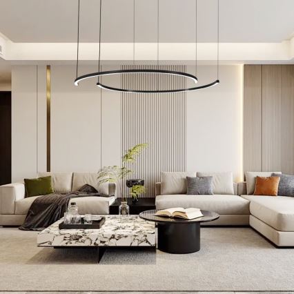 Immax NEO 07329L - Dæmpbar LED-pendel på vaier FINO LED/72W/230V 120 cm Tuya sort + fjernbetjening