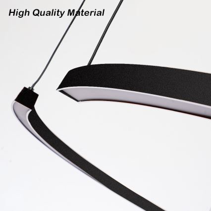 Immax NEO 07329L - Dæmpbar LED-pendel på vaier FINO LED/72W/230V 120 cm Tuya sort + fjernbetjening