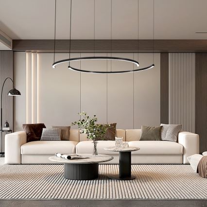 Immax NEO 07329L - LED dæmpbar pendel på kabel FINO LED/72W/230V 120 cm sort Tuya + fjernbetjening