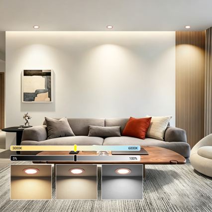 Immax NEO 07330L - Dæmpbar indbygningsdownlight LED 12W/230V med Wi‑Fi (Tuya), Ø 12 cm, rosaguld