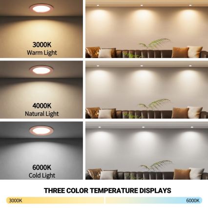 Immax NEO 07330L - Dæmpbar indbygningsdownlight LED 12W/230V med Wi‑Fi (Tuya), Ø 12 cm, rosaguld