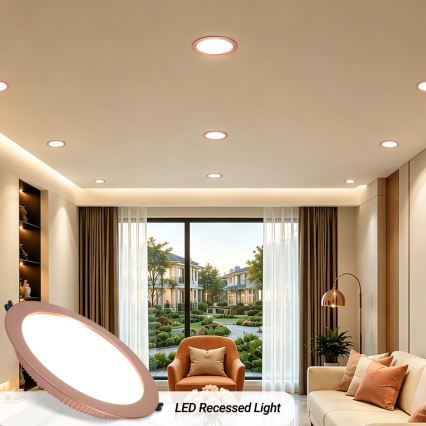 Immax NEO 07331L - LED-dæmpbar indbygningsdownlight DOWN LED/36W/230V Wi-Fi Tuya Ø 23 cm rosaguld