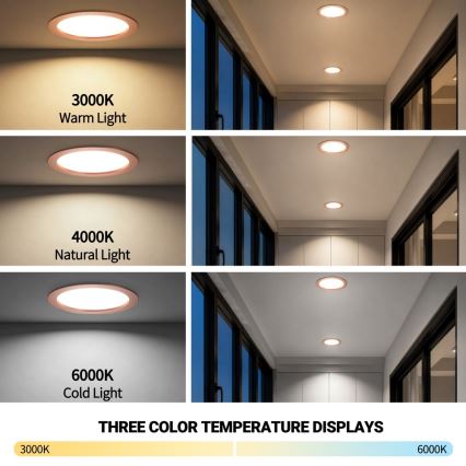Immax NEO 07331L - LED-dæmpbar indbygningsdownlight DOWN LED/36W/230V Wi-Fi Tuya Ø 23 cm rosaguld