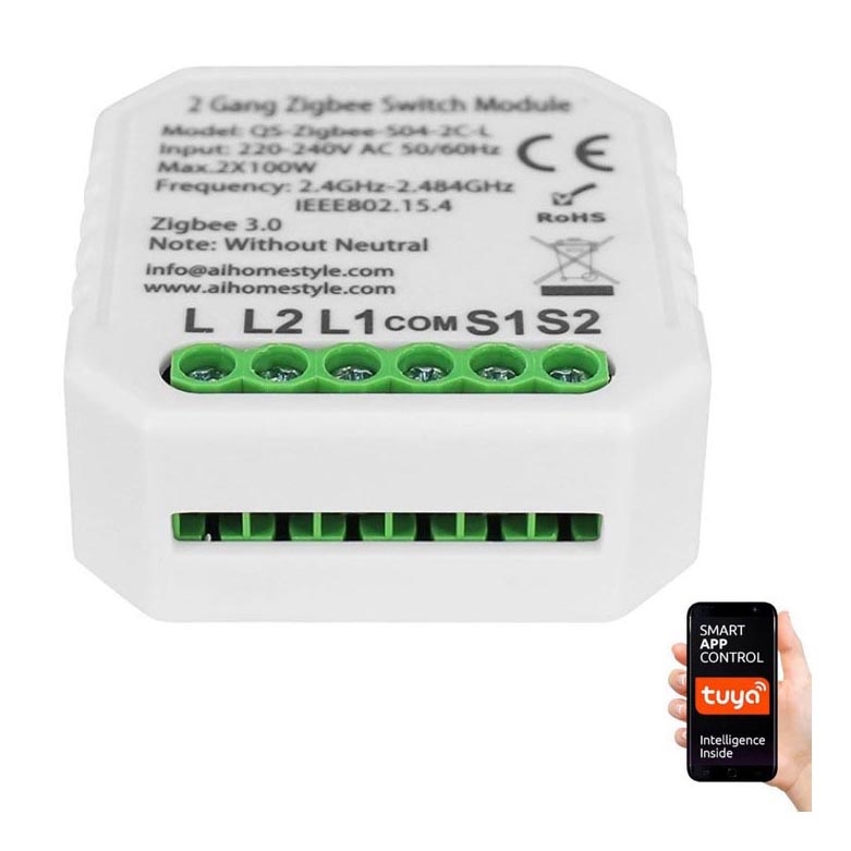 Immax NEO 07517L - Smart controller (L) V4 2-knaps Zigbee 3.0 Tuya