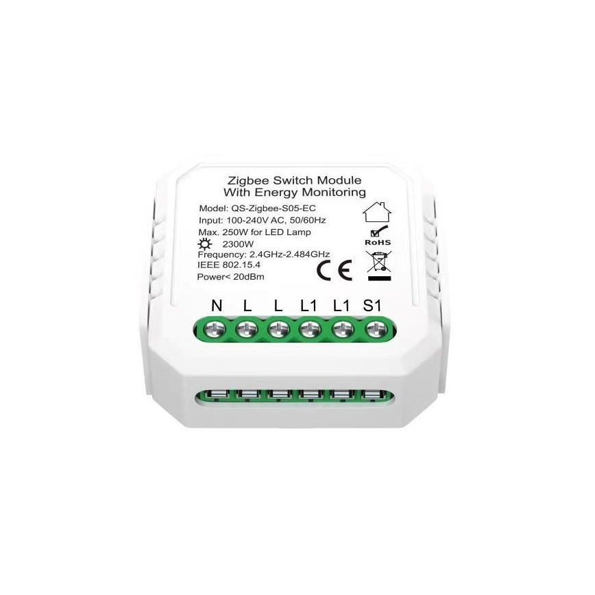 Immax NEO 07521L - Smart fjernbetjening med forbrugsmåler V6 1-knap Tuya