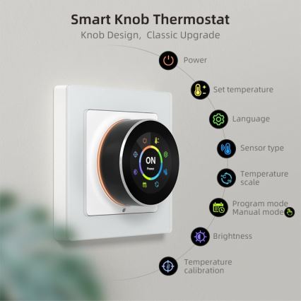 Immax NEO 07534L - Termostat til gulvvarme SMART 230V/3A Wi-Fi Tuya
