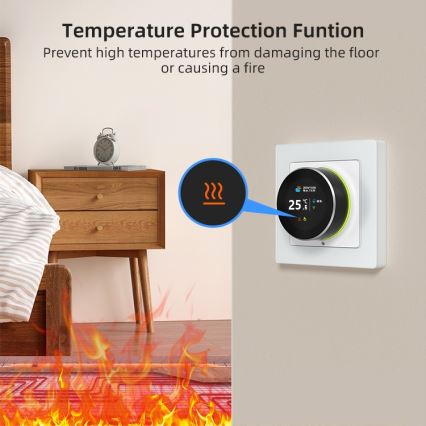 Immax NEO 07535L - SMART termostat til elektrisk gulvvarme 230V/16A Wi-Fi Tuya
