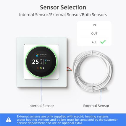Immax NEO 07535L - SMART termostat til elektrisk gulvvarme 230V/16A Wi-Fi Tuya