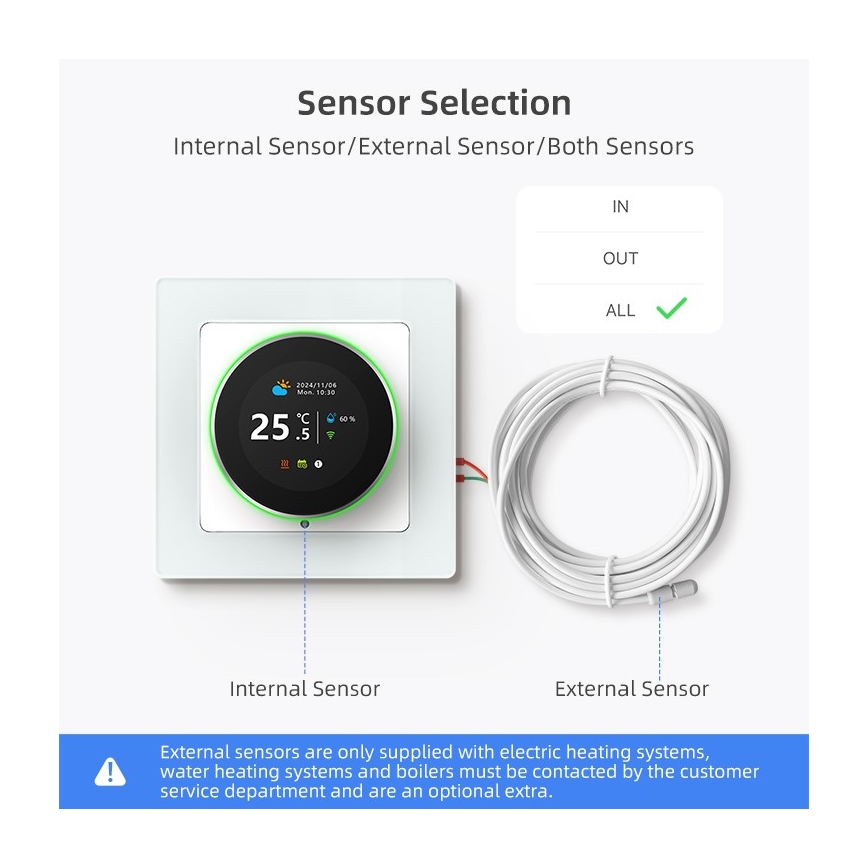 Immax NEO 07535L - SMART termostat til elektrisk gulvvarme 230V/16A Wi-Fi Tuya