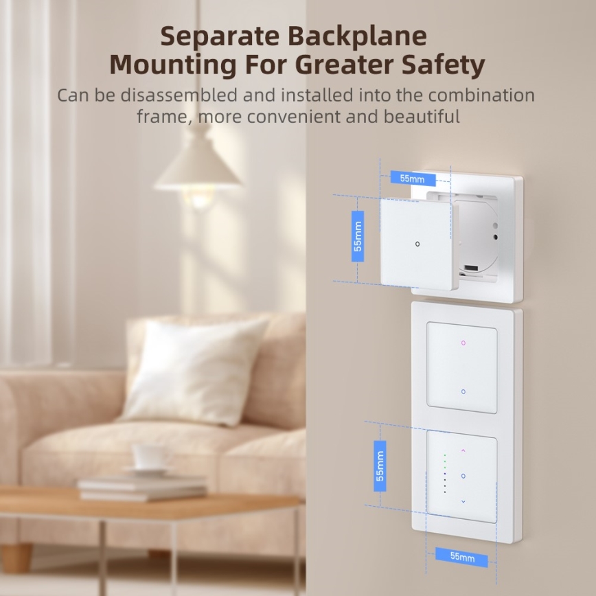 Immax NEO 07538L - 1-knaps SMART-afbryder 230 V, Wi‑Fi (Tuya)