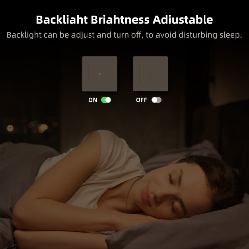 Immax NEO 07538L - 1-knaps SMART-afbryder 230 V, Wi‑Fi (Tuya)