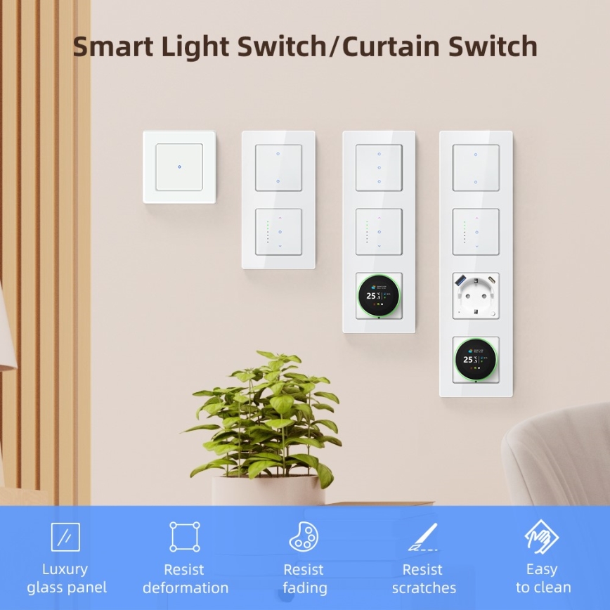 Immax NEO 07539L - SMART 2-knaps afbryder 230 V med Wi‑Fi (Tuya)