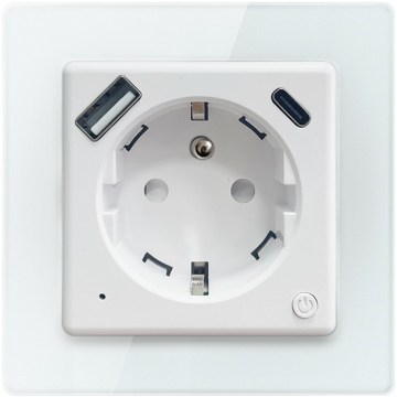 Immax NEO 07544L - Smart stikkontakt E 16A/230V + 1xUSB-A+1xUSB-C PD 20W Wi-Fi