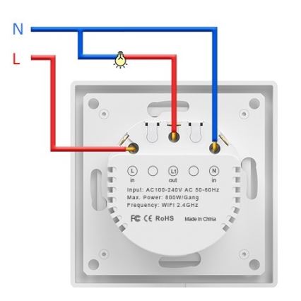 Immax NEO 07549L - Smart 1-knaps 230V-afbryder Tuya