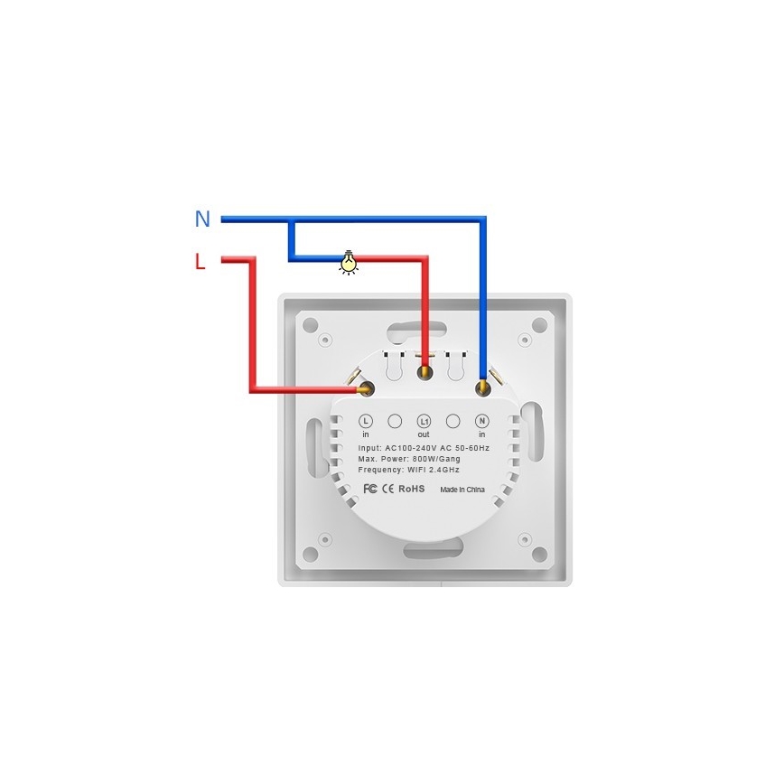 Immax NEO 07549L - SMART 1-knaps afbryder 230V