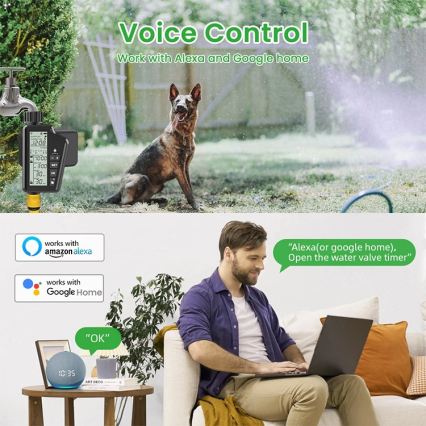 Immax NEO 07556L - Vandingsventil 4xAA IP65 Wi-Fi Tuya