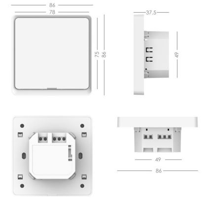 Immax NEO 07569L - Switch 1 knap SMART 230V Wi-Fi Tuya