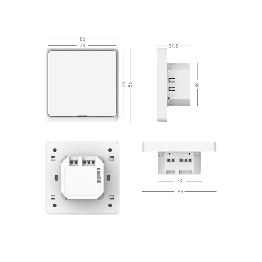 Immax NEO 07569L - Switch 1 knap SMART 230V Wi-Fi Tuya