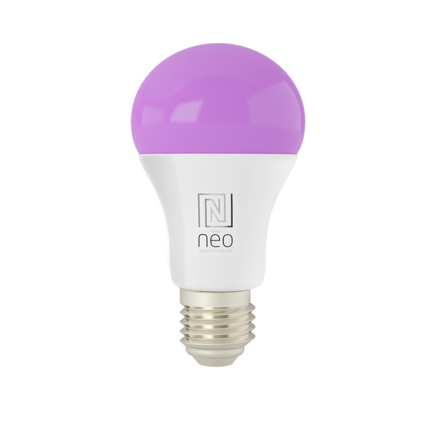 Immax NEO 07712L - LED RGB+CCT Lyspære dæmpbar NEO LITE Smart E27/9W/230V Wi-Fi Tuya 2200 - 6500K