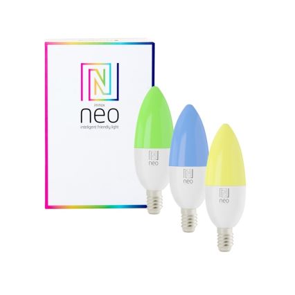 Immax NEO 07716CDO - SÆT 3x LED RGB+CCT Lyspære dæmpbar E14/6W/230V Wi-Fi Tuya + fjernbetjening