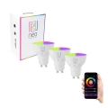 Immax NEO 07724C - SÆT 3x LED RGB+CCT Lyspære dæmpbar GU10/4,8W/230V 2700K Wi-Fi Tuya