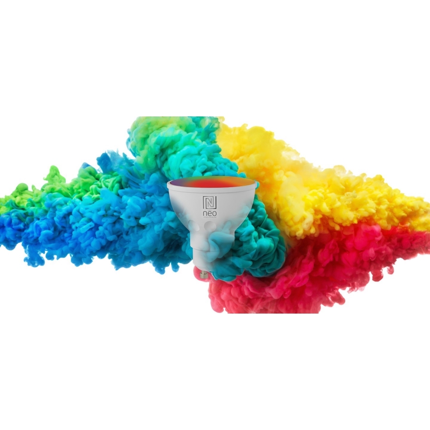 Immax NEO 07724L - LED RGB+CCT Lyspære dæmpbar GU10/4,8W/230V 2700K Wi-Fi Tuya