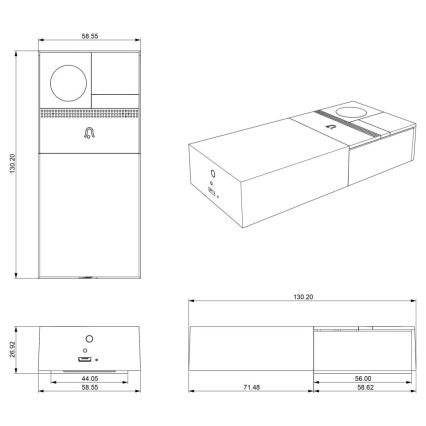 Immax NEO 07728L - Dørklokke med video NEO LITE Smart Wi-Fi Tuya IP54