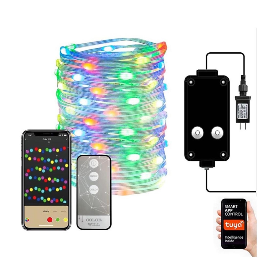 Immax NEO 07735L - Udendørs LED strip m. RGB-farver dæmpbar  7,2W/230V 10 m IP44 Wi-Fi Tuya