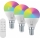 Immax NEO 07745CDO - Sæt 3x LED RGB+CCT dæmpbar pære E14/6W/230V Tuya Wi-Fi + fjernbetjening