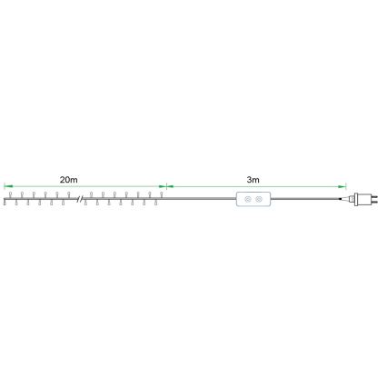 Immax NEO 07749L - Udendørs LED lyskæde dæmpbar NEO LITE 200xLED/8 funktioner 23 m 2700-6500K IP44 Wi-Fi Tuya