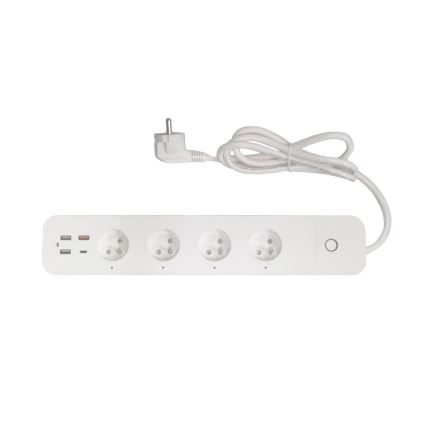 Immax NEO 07771L- Forlængerledning NEO LITE Smart 4AC+3xUSB+1xUSB C Wi-Fi Tuya