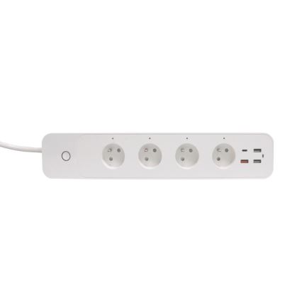 Immax NEO 07771L - Smart forlængerledning NEO LITE med 4 AC-udtag, 3x USB og 1x USB-C, Wi‑Fi Tuya