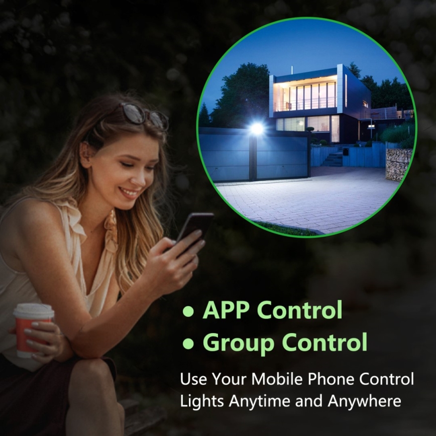 Immax NEO 07778L - LED projektør dæmpbar LED/20W/230V IP65 Wi-Fi Tuya