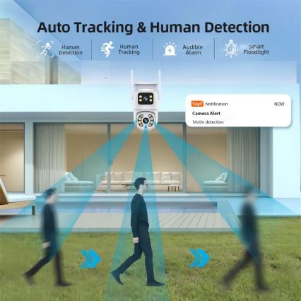 Immax NEO 07783L - Smart udendørskamera med sensor DOUBLE 355° P/T 2x2MP IP65 Wi-Fi Tuya