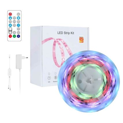 Immax NEO 07791L - LED strip m. RGB-farver dæmpbar NEO LITE LED/18W/230V 5 m IP65 MUSIC Wi-FI Tuya + fjernbetjening