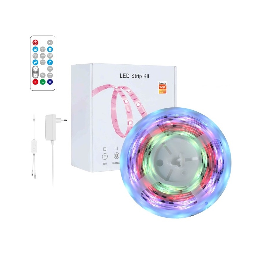 Immax NEO 07791L - LED strip m. RGB-farver dæmpbar NEO LITE LED/18W/230V 5 m IP65 MUSIC Wi-FI Tuya + fjernbetjening
