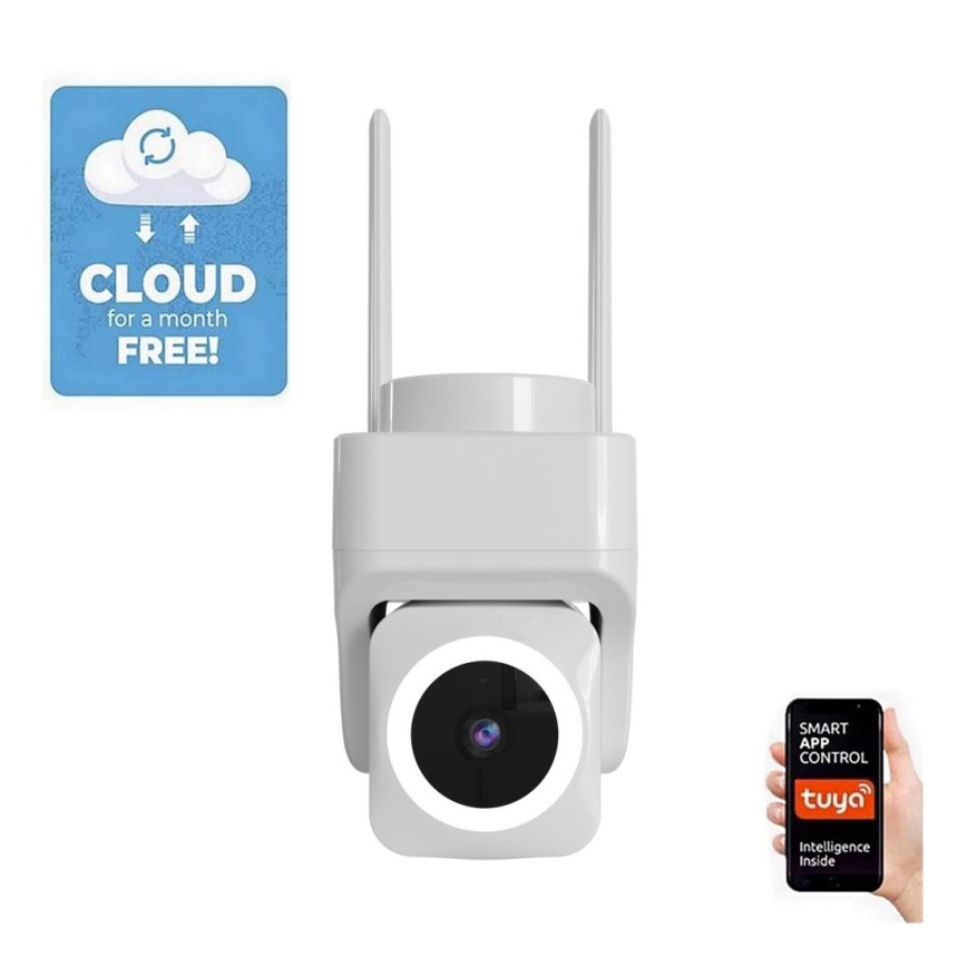 Immax NEO 07793L - Smart udendørskamera med sensor CUBE 4MP 5V IP65 Wi-Fi Tuya