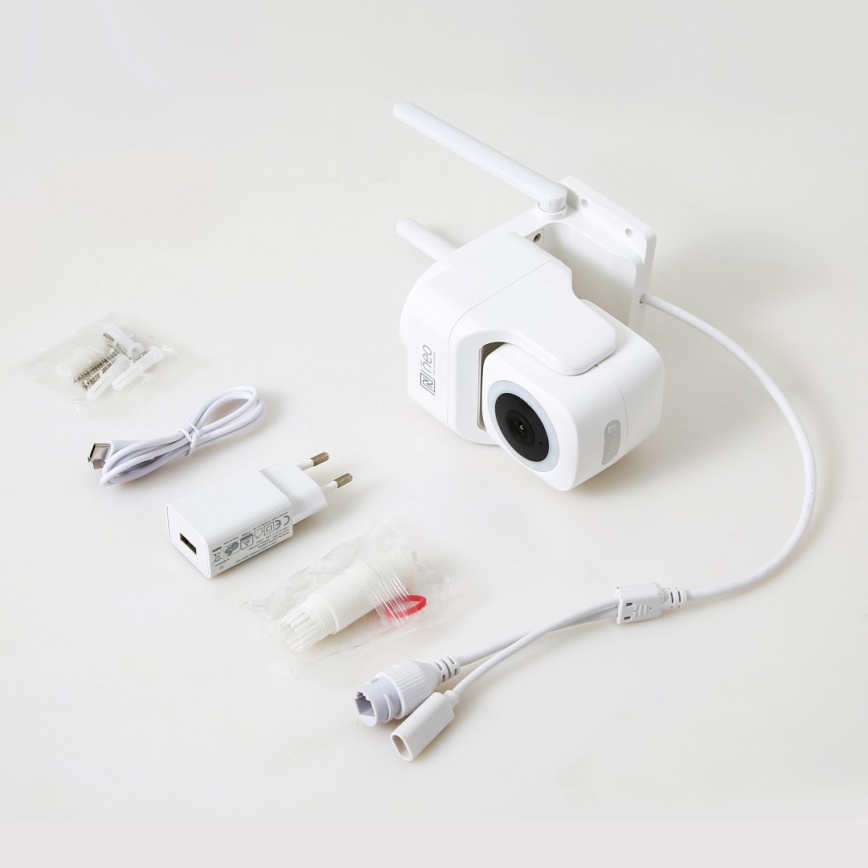 Immax NEO 07793L - Smart udendørskamera med sensor CUBE 4MP 5V IP65 Wi-Fi Tuya