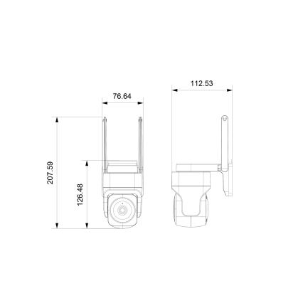 Immax NEO 07793L - Smart udendørskamera med sensor CUBE 4MP 5V IP65 Wi-Fi Tuya