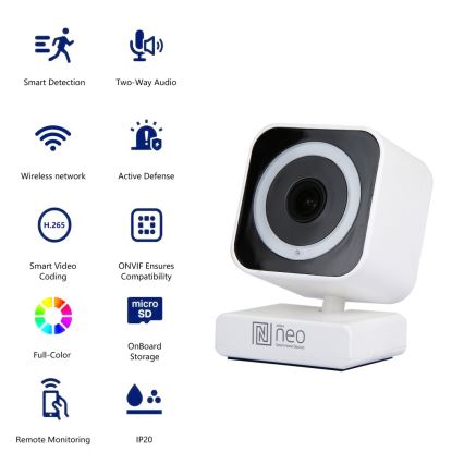 Immax NEO 07796L-Smart indendørs kamera med sensor LITTLE CUBE 3MP 5V Wi-Fi Tuya