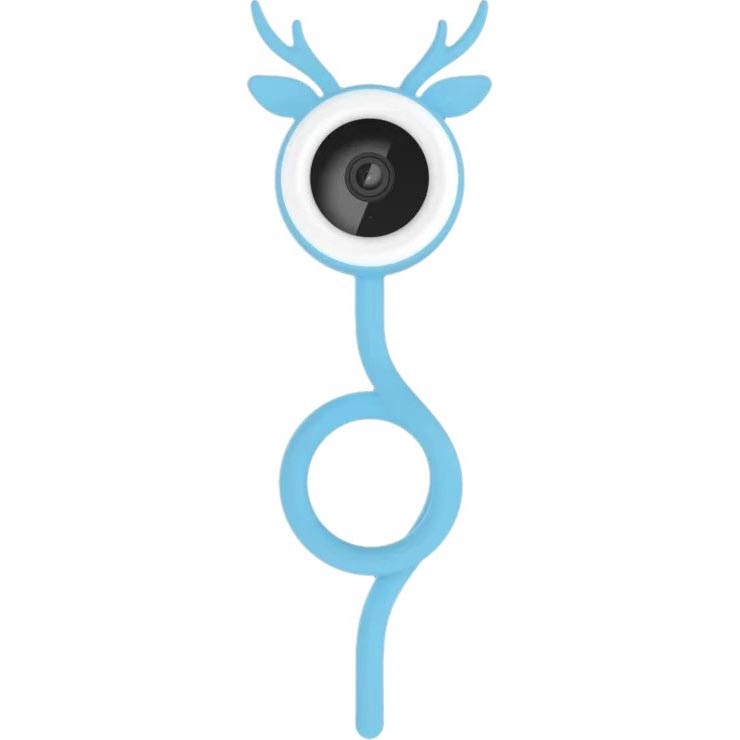 Immax NEO 07797L - Smart babyalarm genopladelig 5V Wi-Fi Tuya blå