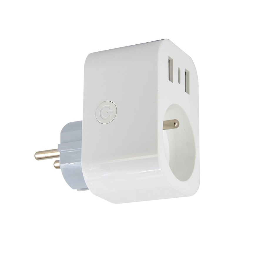 Immax NEO 07799L - Smart stikdåseadapter 16A/230V + 2xUSB+1xUSB C Wi-Fi Tuya