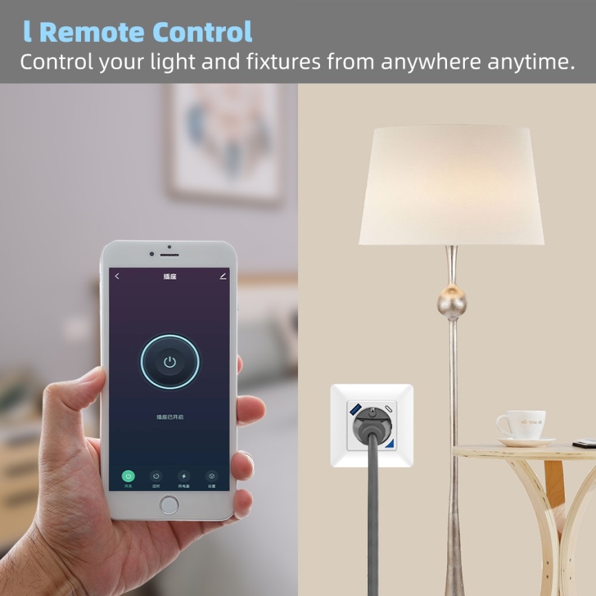 Immax NEO 07801L - Smart-stik 16A/230V + 1xUSB-A+1xUSB C Tuya