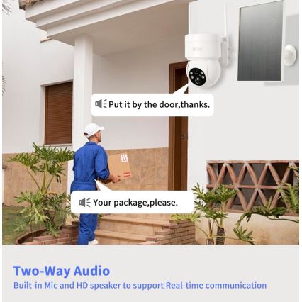 Immax NEO 07803L - Smart udendørs solcellekamera med SENTRY-sensor 6000 mAh Wi-Fi Tuya IP65